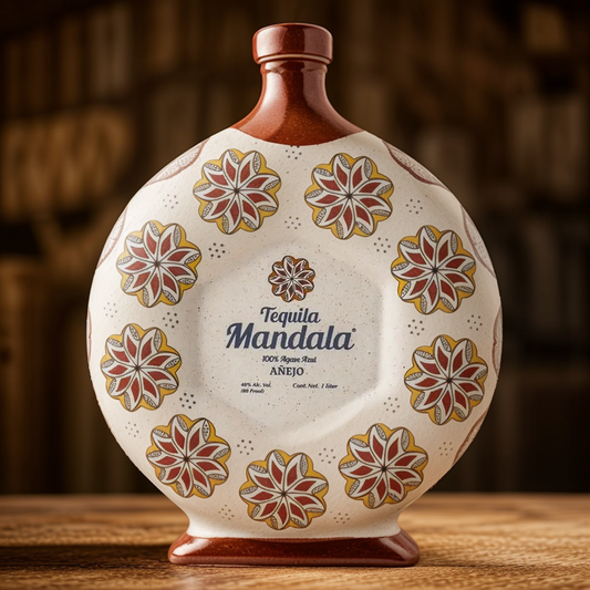 Mandala Anejo Tequila Ceramic Bottle
1L