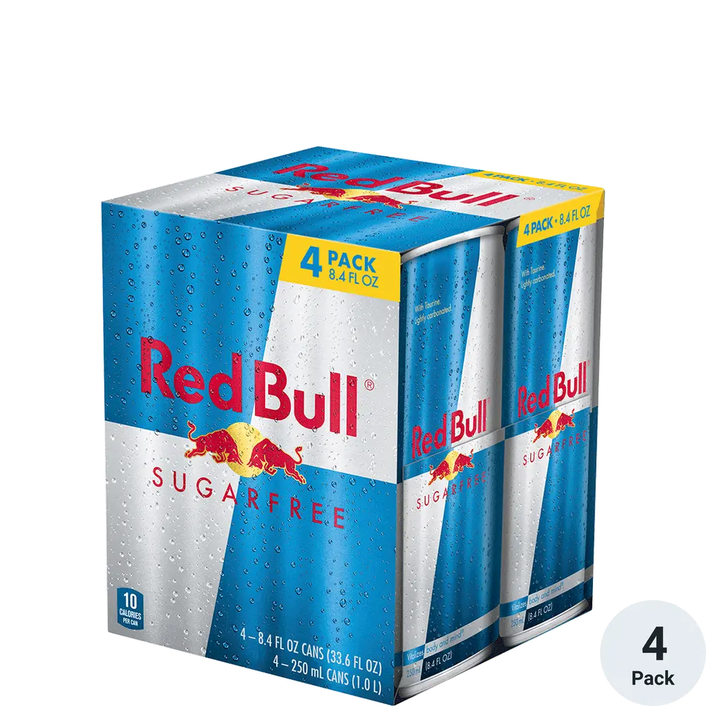 Red Bull Energy Drink Sugar Free
4 - 8.4oz cans