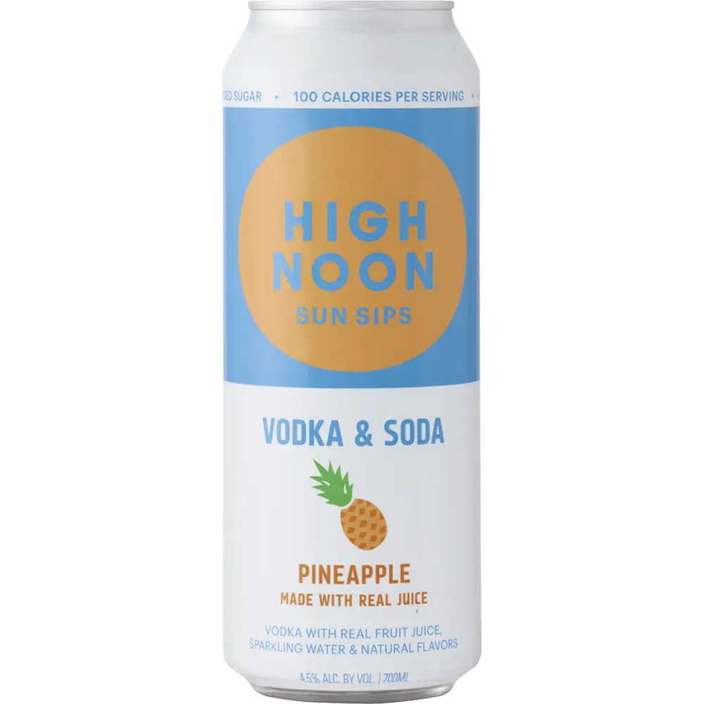 High Noon Hard Seltzer Vodka Pineapple 700ml Can