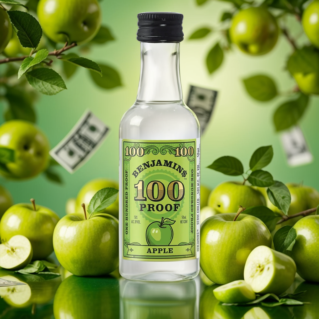 Benjamins Vodka Apple 100 Proof 50ml 12 Pack