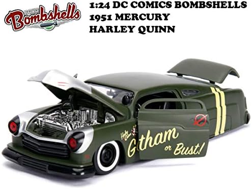 Jada Toys 1: 24 1951 Mercury W/Harley Quinn Figure, Green