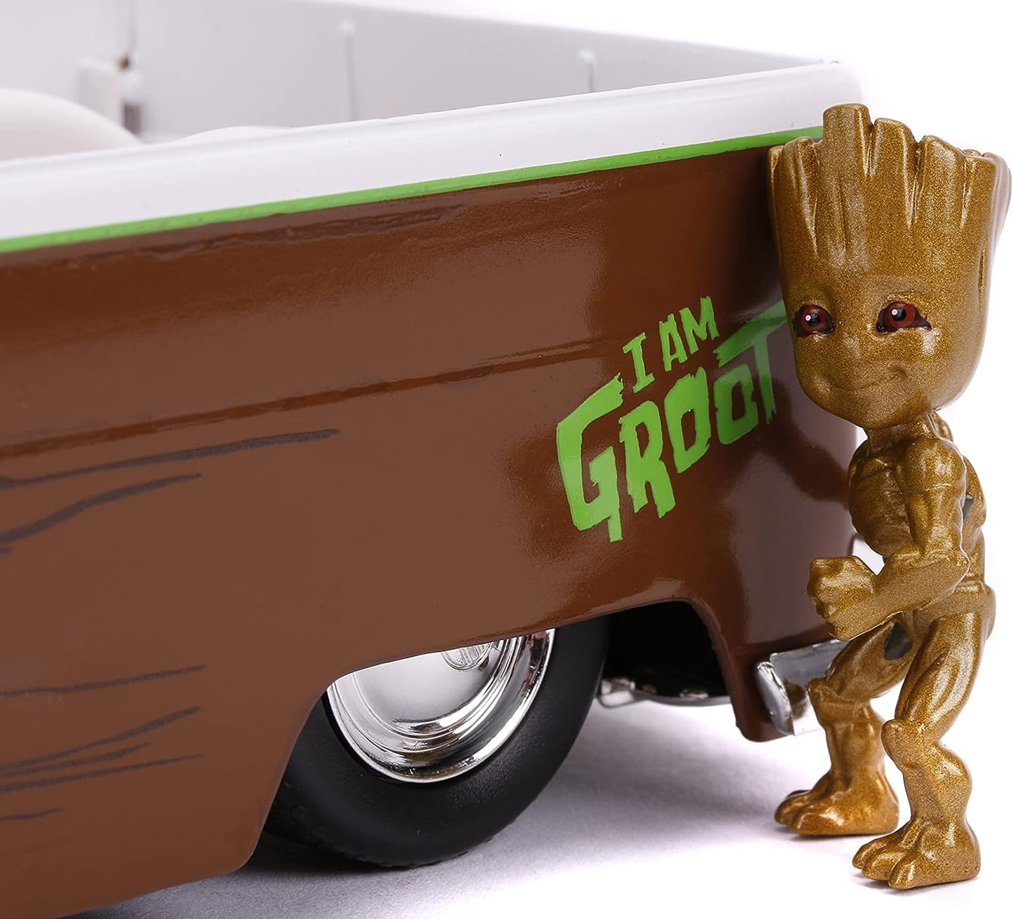 Marvel Guardians of The Galaxy 1:24 Volkswagen Bus Die-Cast Car & 2.75" Groot Figure, Toys for Kids and Adults
