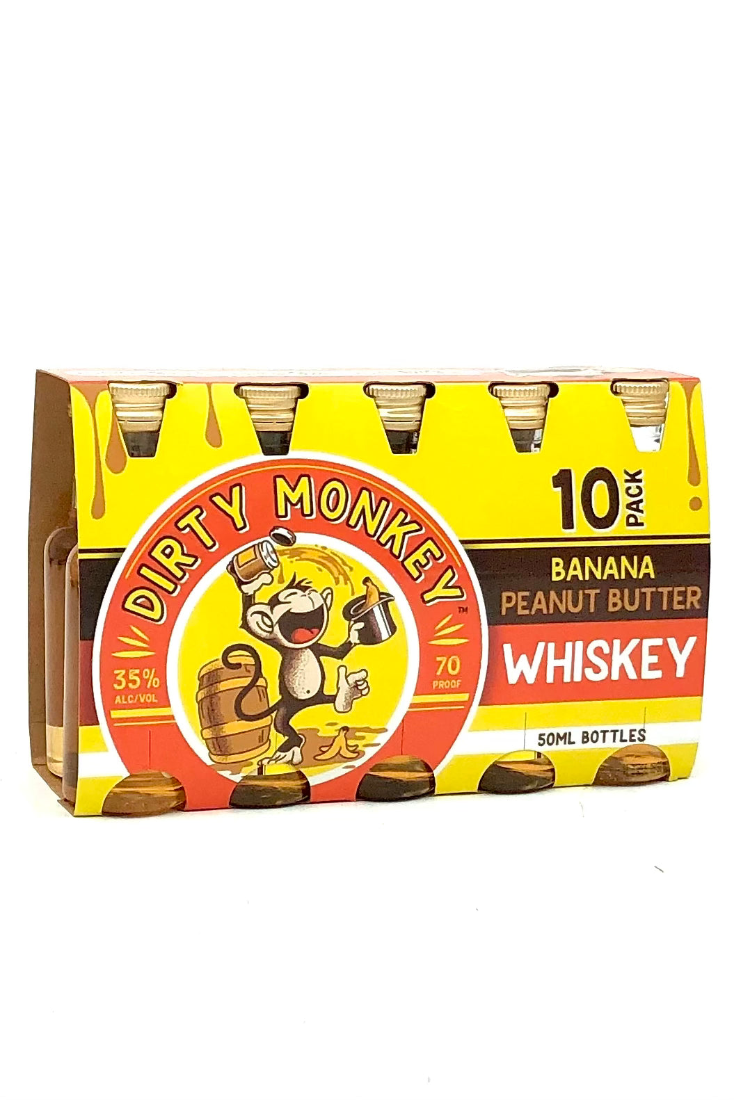 Dirty Monkey Banana Peanut Butter Whiskey 50mlX10 Mini Bottles