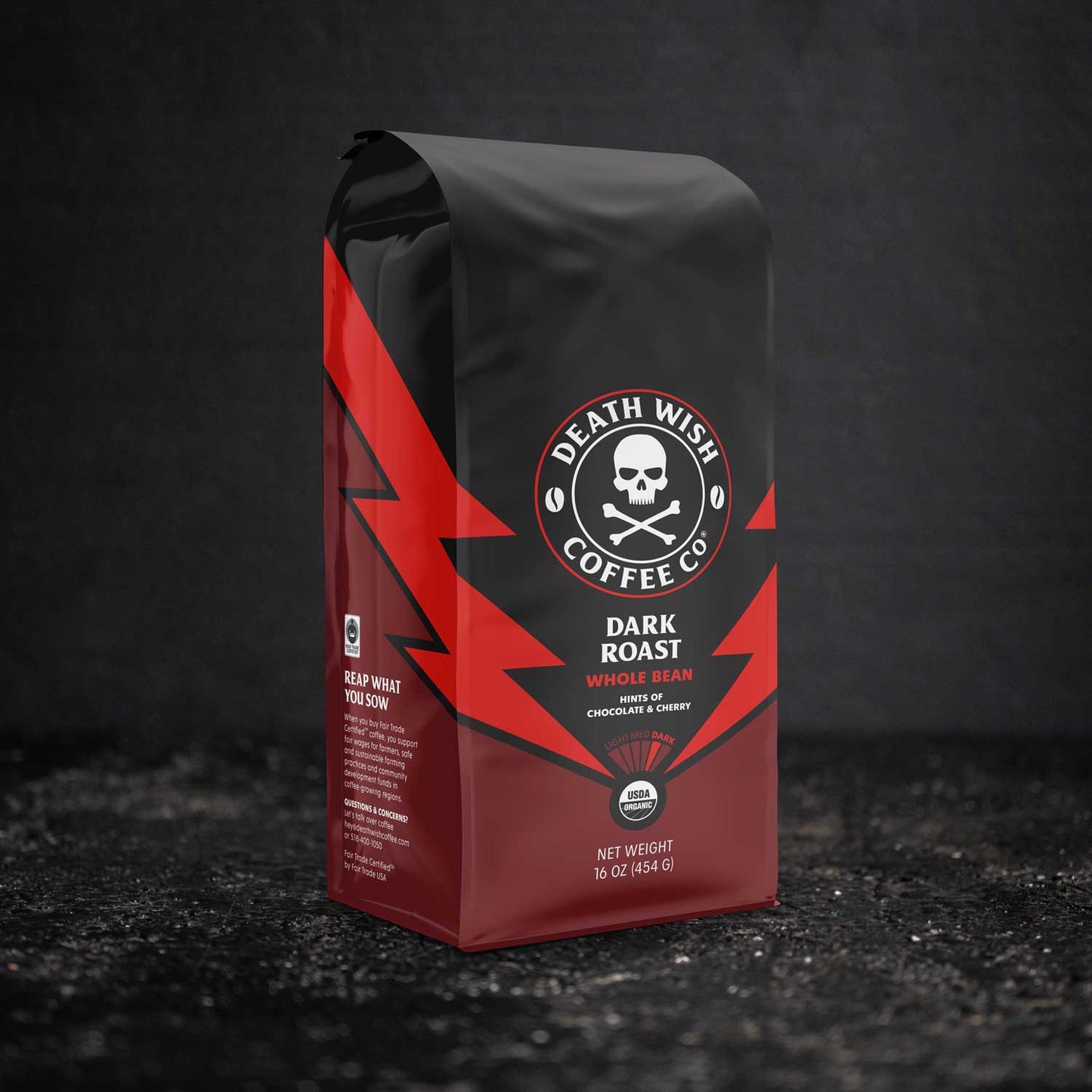 Death Wish Coffee Organic Dark Roast ground (Huge 32 oz Bag)