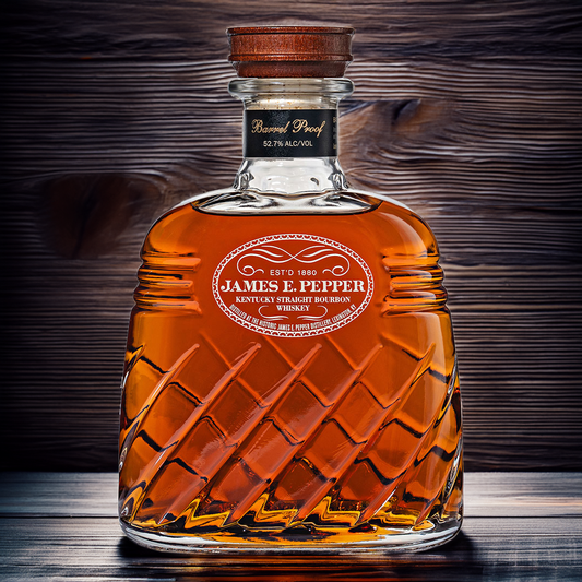 James E. Pepper Barrel Proof Decanter Kentucky Straight Bourbon Whiskey