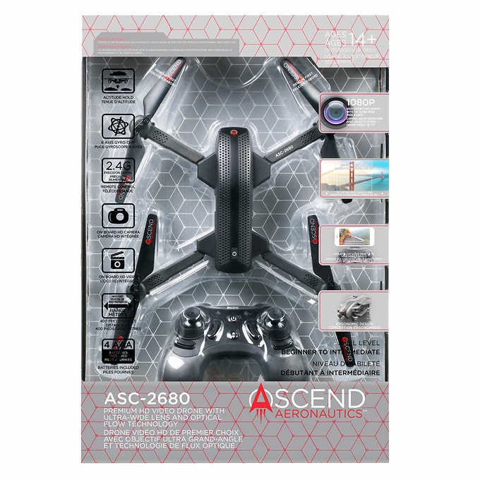 Ascend Aeronautics ASC-2680 Premium HD Video Drone with Ultra-wide Camera Lens