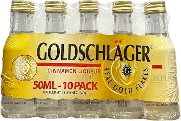 Goldschlager Cinnamon Liqueur Mini Shooters (50ML x 10 Pack)